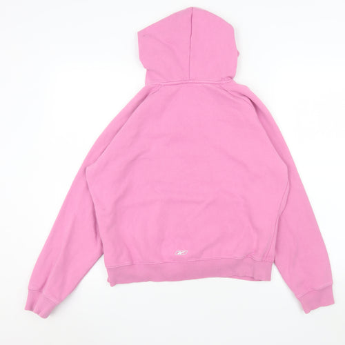 Reebok Womens Pink Hoodie Size 16 XL Pullover Cotton Blend