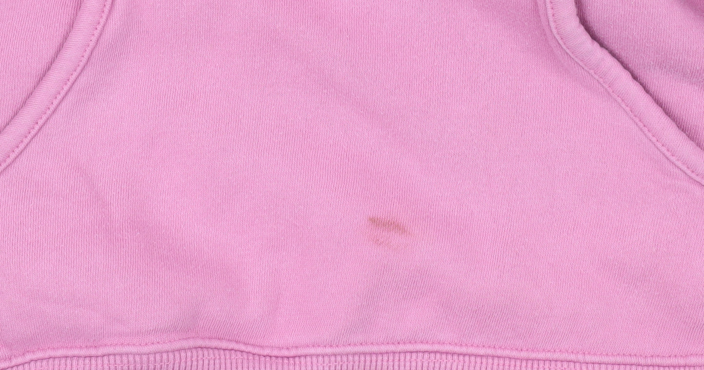 Reebok Womens Pink Hoodie Size 16 XL Pullover Cotton Blend