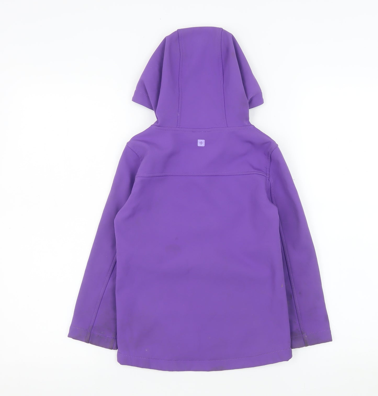 Mountain Warehouse Girls Purple Hooded Soft Shell Jacket 5-6 Years Water Resistant
