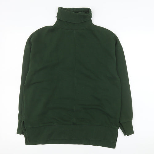 Marks and Spencer Women Green Size 12 Roll Neck Sweatshirt