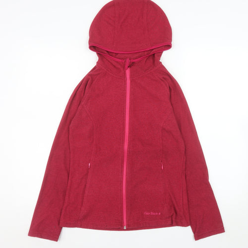 Peter Storm Women's Red Hooded Fleece Jacket Size 10