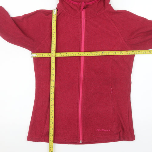 Peter Storm Women's Red Hooded Fleece Jacket Size 10