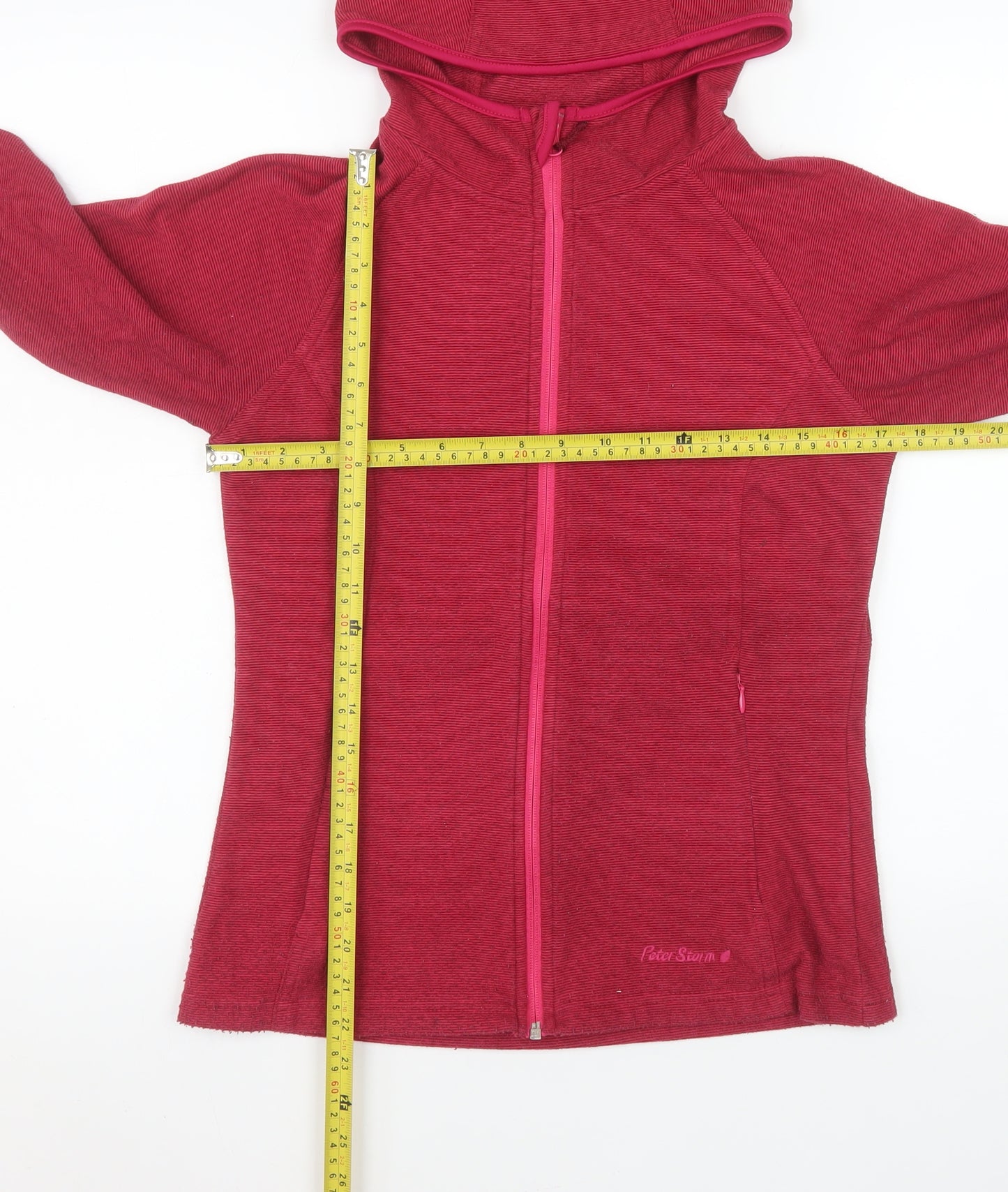 Peter Storm Women's Red Hooded Fleece Jacket Size 10