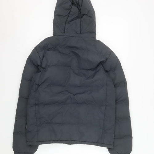 Trespass Boys Grey Waterproof Puffer Jacket 13 Years Hooded Winter Coat
