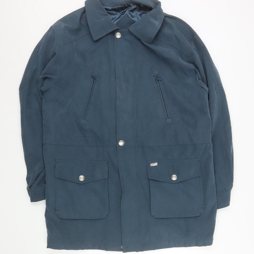 Saxon Women’s Blue Mid-Length Parka Jacket M Waterproof Lined