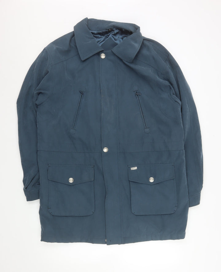 Saxon Women’s Blue Mid-Length Parka Jacket M Waterproof Lined