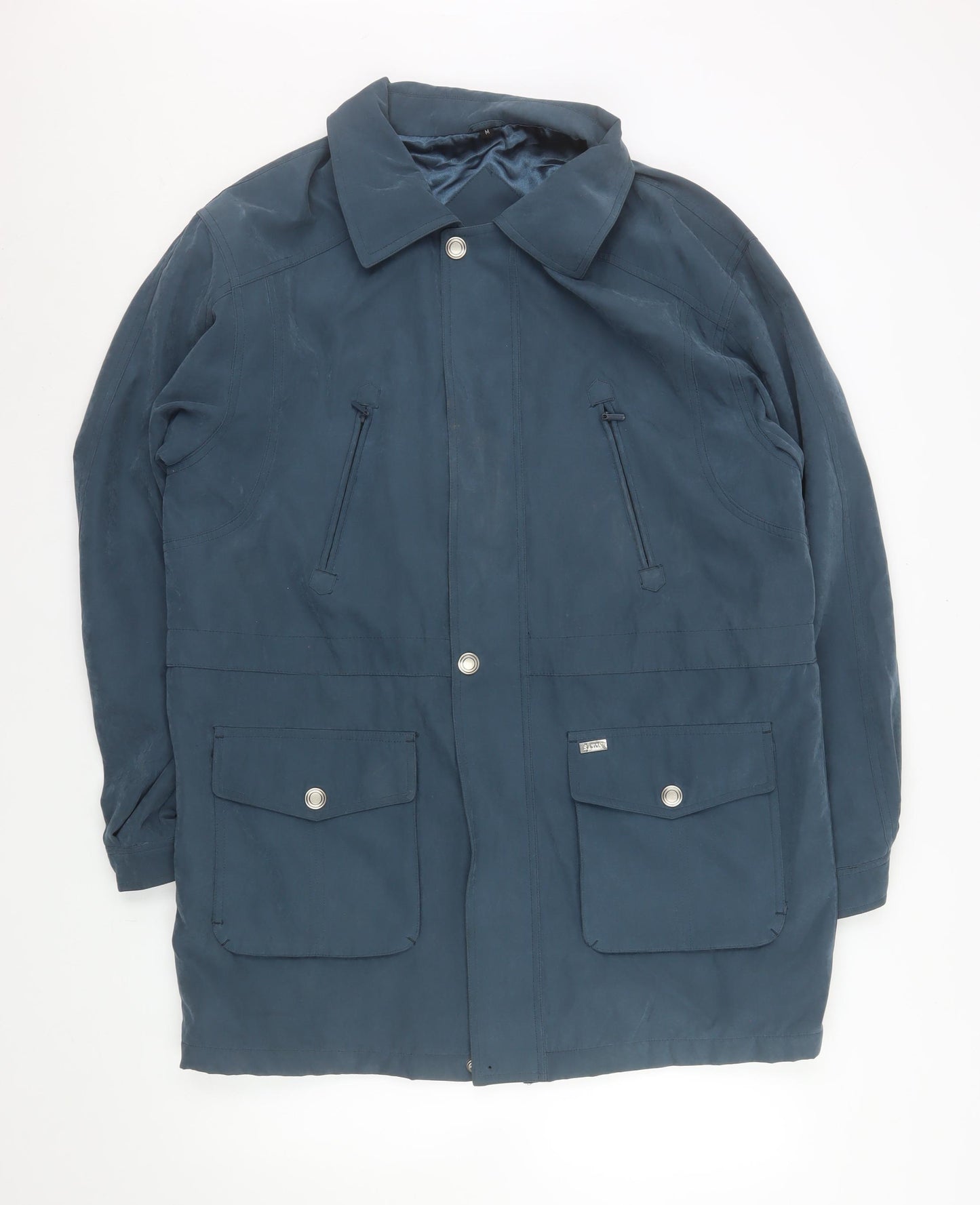 Saxon Women’s Blue Mid-Length Parka Jacket M Waterproof Lined