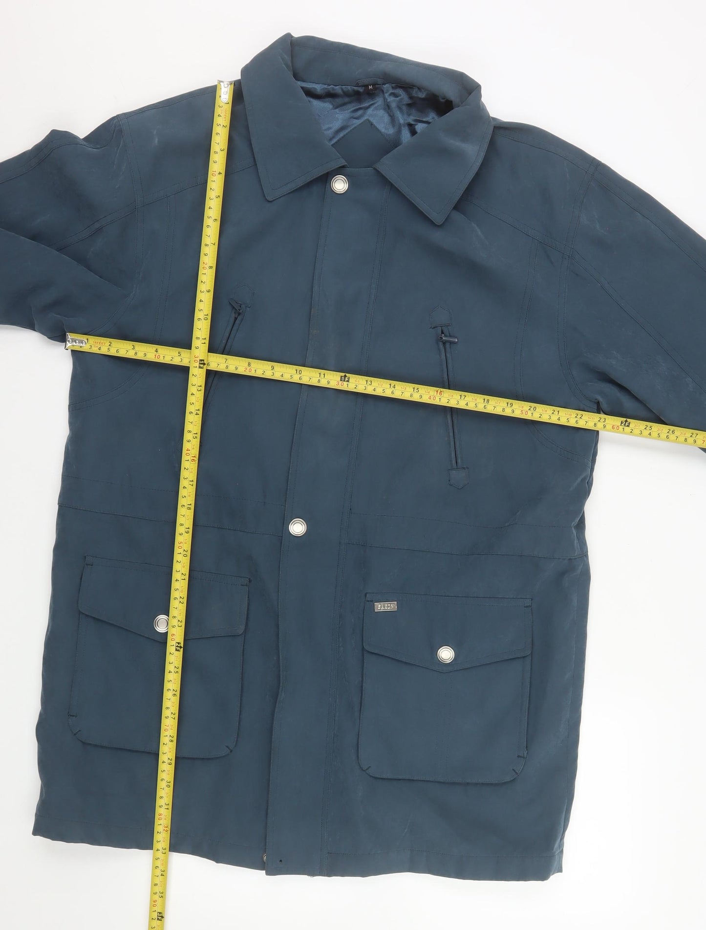 Saxon Women’s Blue Mid-Length Parka Jacket M Waterproof Lined