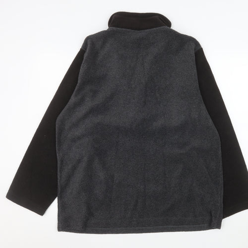 Ann Taylor Loft Unisex Grey Fleece 1/4 Zip Pullover Sweatshirt L
