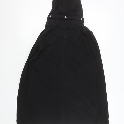 Reserved Women's Black Mid-Length Hooded Parka Jacket Size 6