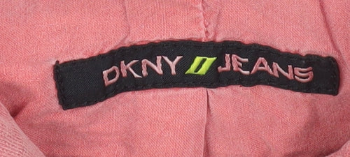 DKNY Jeans Women's Pink Hooded Blazer Jacket Size S