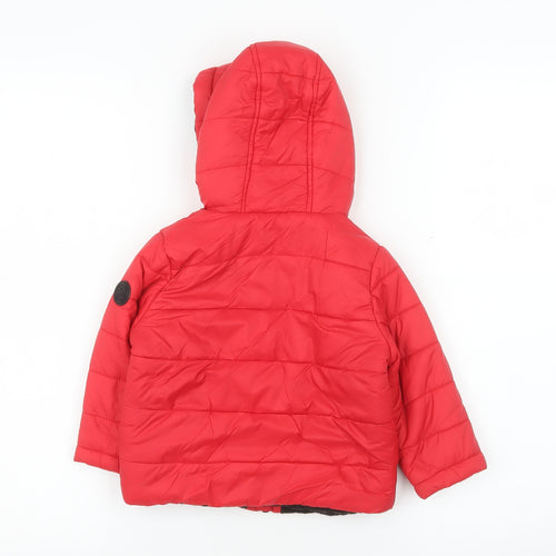 Michael Kors Red Puffer Jacket Unisex Baby 18-24 Months Hooded Winter Coat