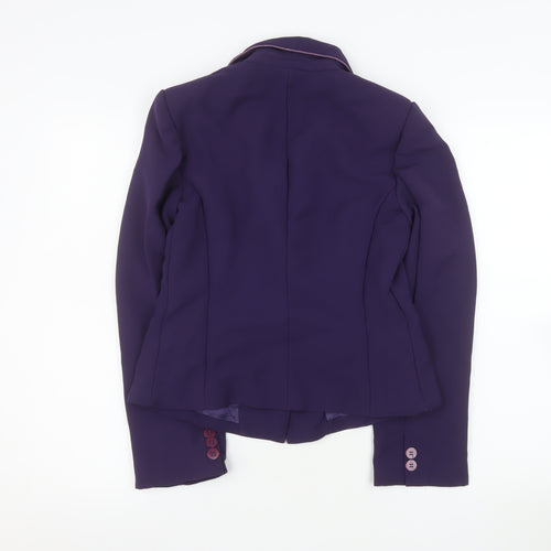 Gregory Women's Purple Blazer Size 12 Tailored Two-Button Jacket