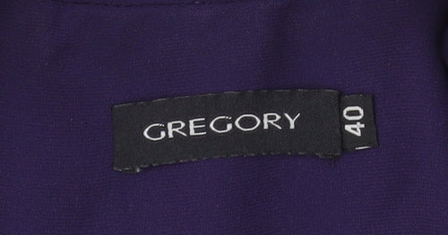 Gregory Women's Purple Blazer Size 12 Tailored Two-Button Jacket