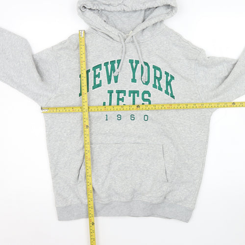 H&M Womens Grey New York Jets 1960 Hooded Pullover Hoodie XS