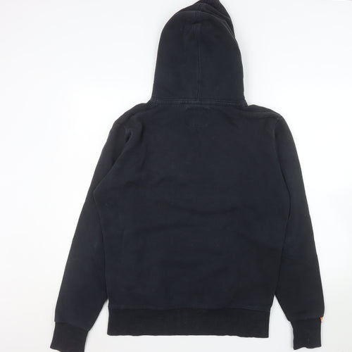 Superdry Men's Black Pullover Hoodie M Graphic Tokyo Logo Sweatshirt