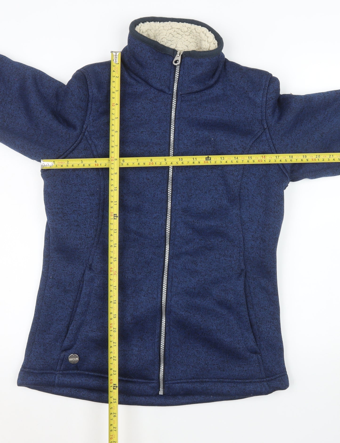 Regatta Women’s Blue Fleece Jacket UK 12 Full Zip Warm Lined Outdoor Coat
