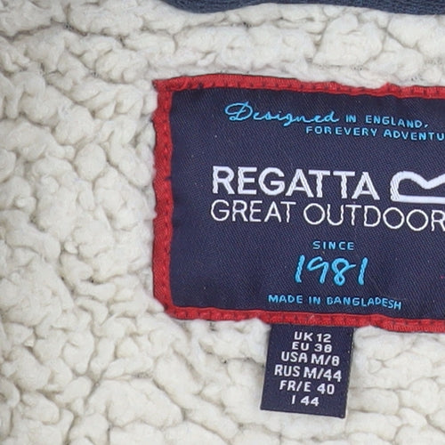 Regatta Women’s Blue Fleece Jacket UK 12 Full Zip Warm Lined Outdoor Coat