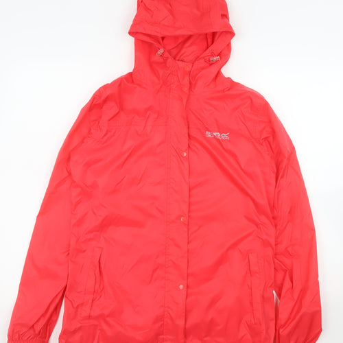 Regatta Womens Red Waterproof Hooded Rain Jacket UK 12
