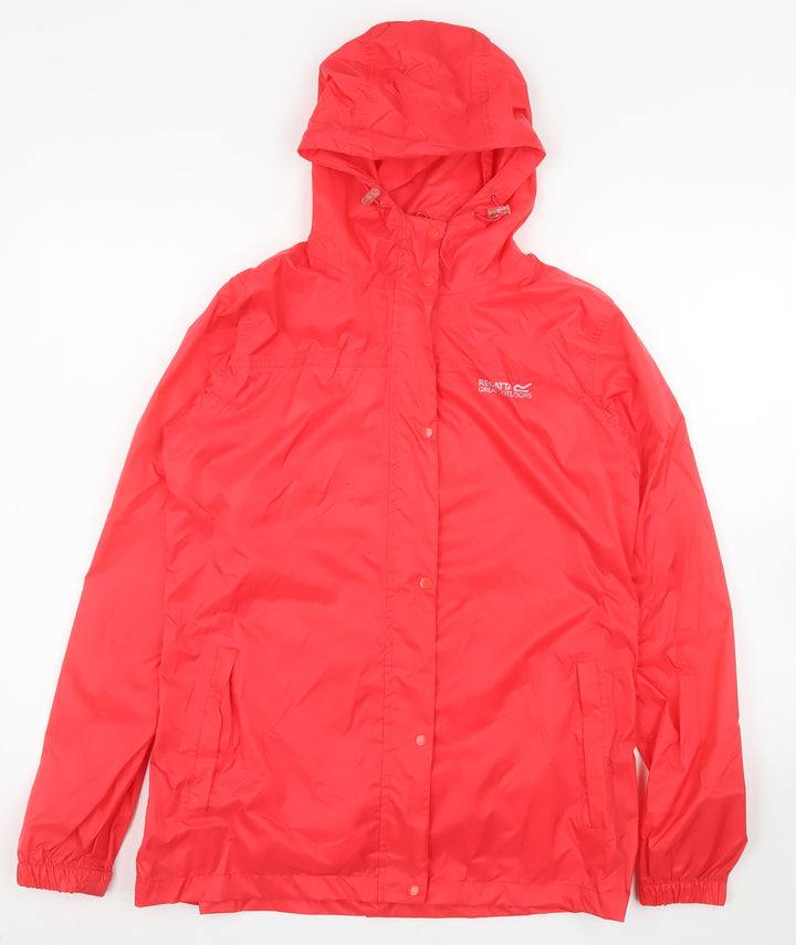 Regatta Womens Red Waterproof Hooded Rain Jacket UK 12