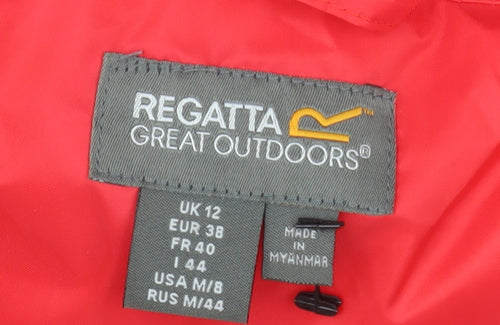Regatta Womens Red Waterproof Hooded Rain Jacket UK 12