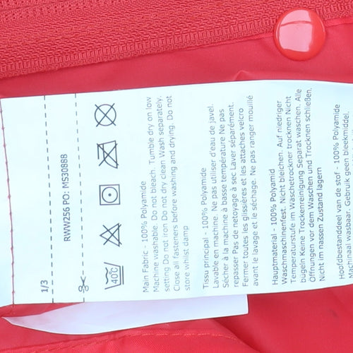 Regatta Womens Red Waterproof Hooded Rain Jacket UK 12