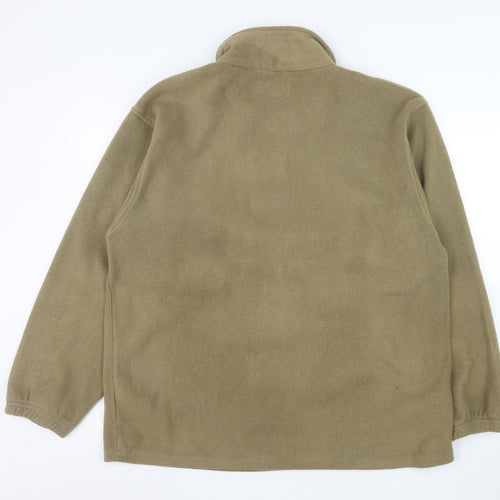 Henley Storm Men's Beige Fleece 1/4 Zip Pullover Sweatshirt Size L