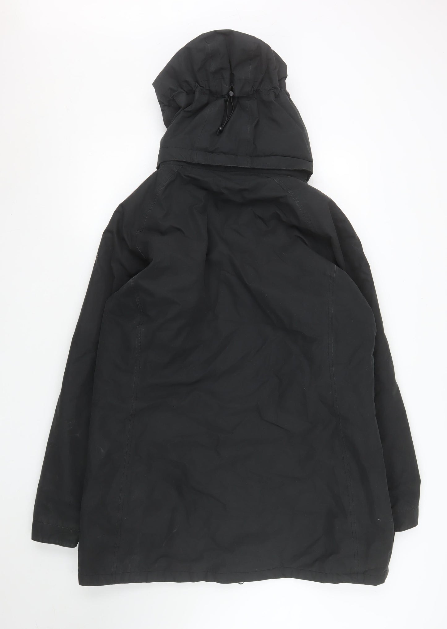Trespass Womens Black 2XL Waterproof Parka Coat Hooded Long Sleeve