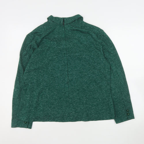 David Gibson Women’s Green Long Sleeve Tie Neck Tunic Blouse Size 20