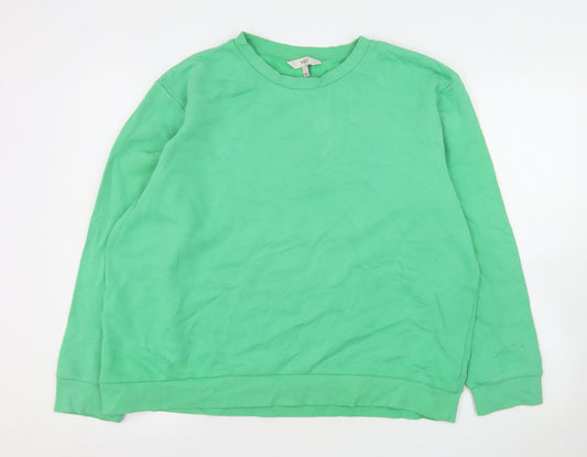 Marks and Spencer Men’s Green Crew Neck Pullover Sweatshirt Size L