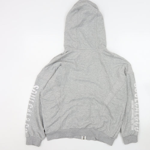 SoulCal & Co Men’s Grey Hooded Full Zip Jersey Jacket Medium