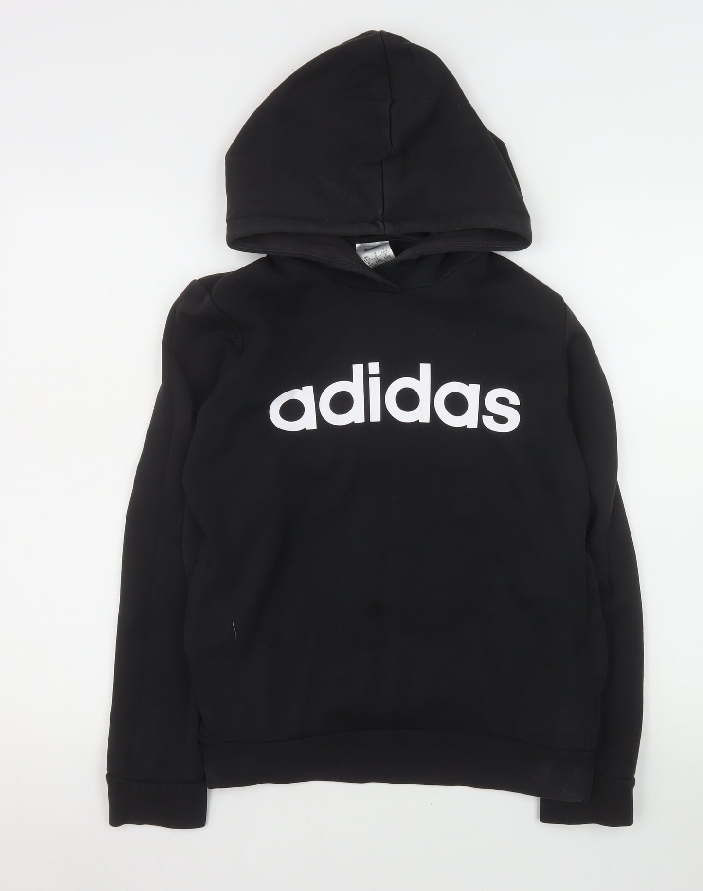 Adidas Womens Black Pullover Hoodie Size S 8-10 Cotton Blend