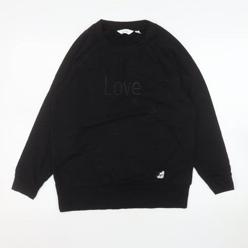 Ben de Lisi Women’s Black Love Pullover Sweatshirt Size S