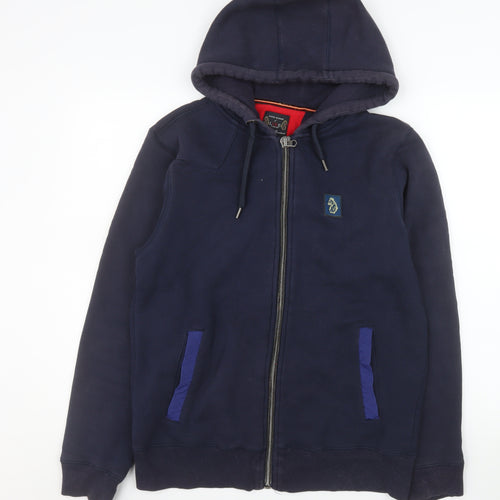 Luke Men's Blue Medium Hooded Full Zip Jacket