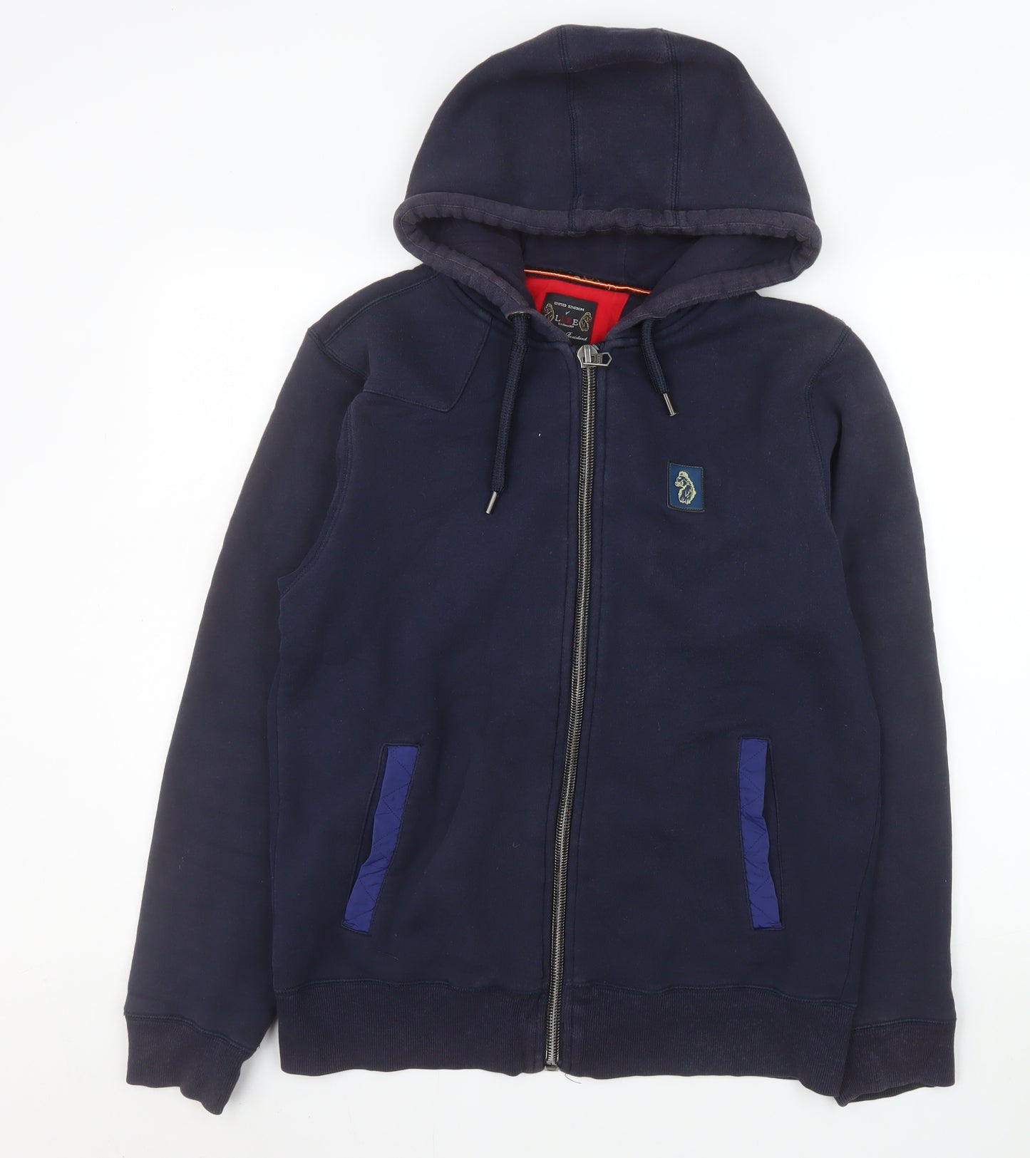 Luke Men's Blue Medium Hooded Full Zip Jacket
