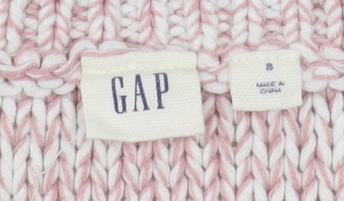 GAP Womens Pink Cable Knit Cotton Blend Jumper Size S