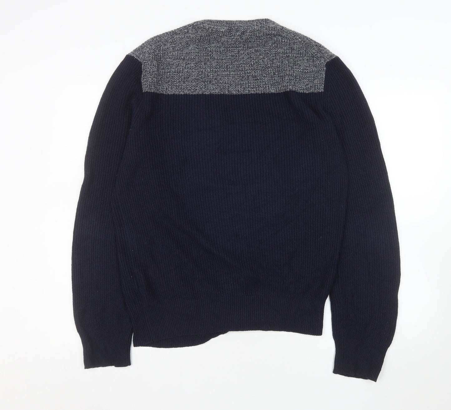 Banana Republic Men Blue Knit Crew Neck Pullover Jumper Size L