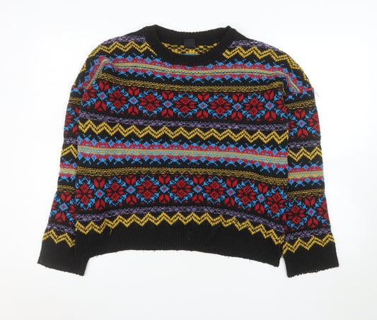 Urban Outfitters Women’s Multicoloured Fair Isle Knit Jumper Size S