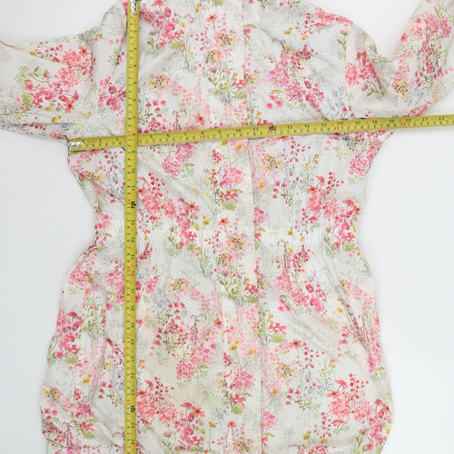 Next Girls Multicoloured Floral Hooded Rain Coat - 13 Years