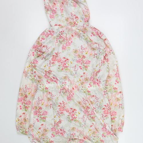 Next Girls Multicoloured Floral Hooded Rain Coat - 13 Years