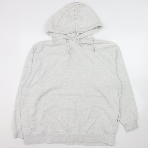 H&M Men’s Grey Pullover Hoodie Size M Casual Cotton Blend