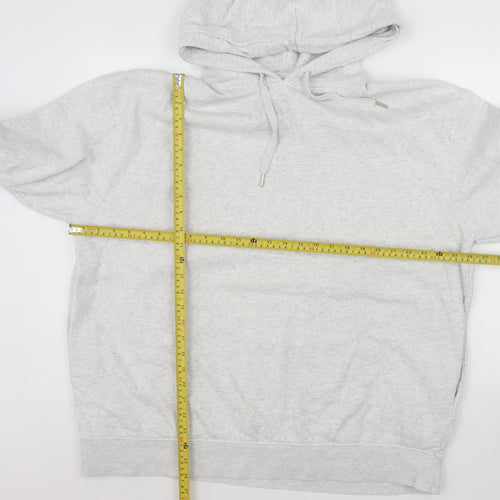 H&M Men’s Grey Pullover Hoodie Size M Casual Cotton Blend