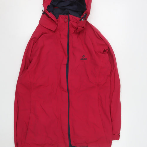 Craghoppers Women's Red Waterproof Hooded Rain Jacket UK 10