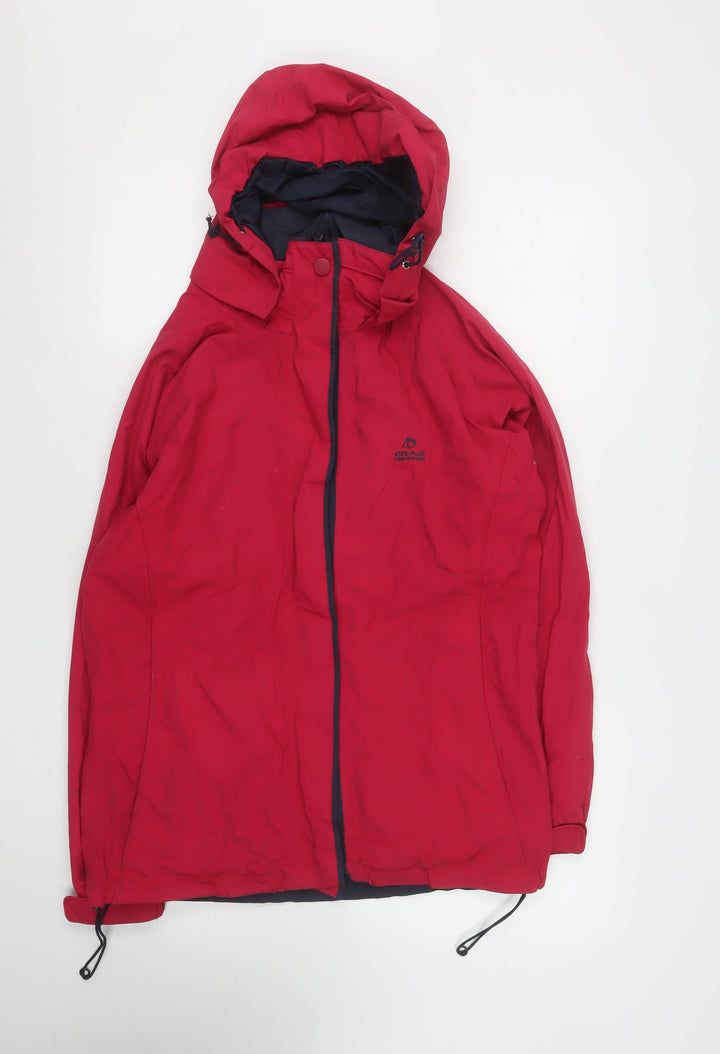 Craghoppers Women's Red Waterproof Hooded Rain Jacket UK 10