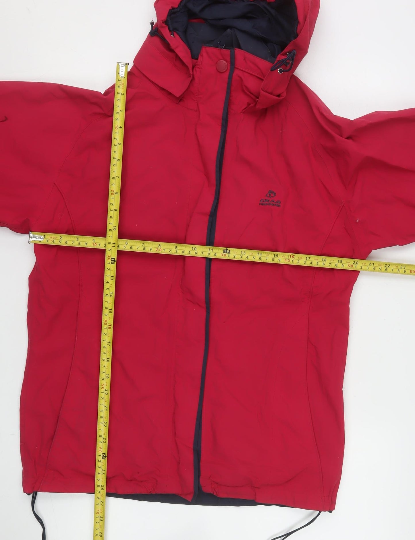 Craghoppers Women's Red Waterproof Hooded Rain Jacket UK 10