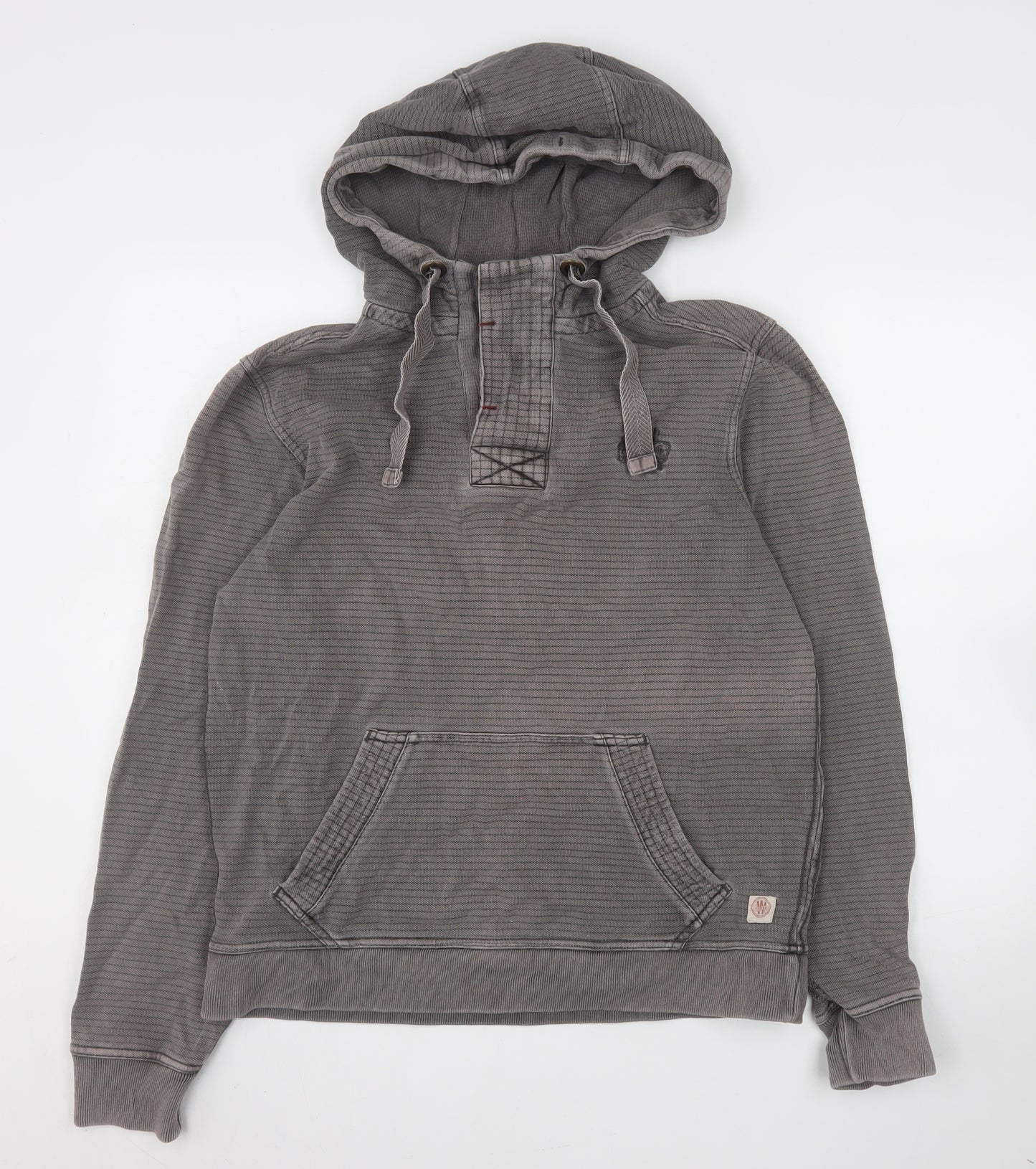 Animal Mens Grey Pullover Hoodie Large Cotton Blend Casual