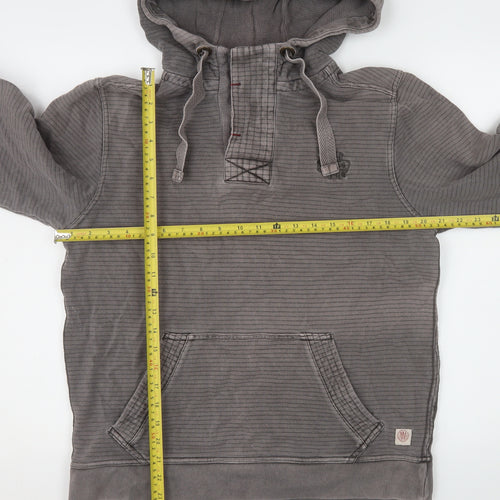 Animal Mens Grey Pullover Hoodie Large Cotton Blend Casual