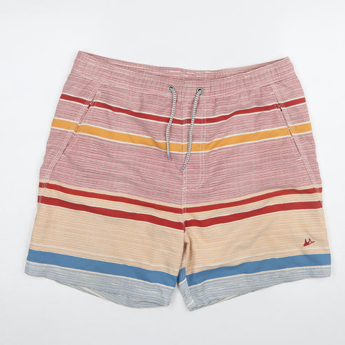 Mantaray Men's Multicoloured Striped Swim Shorts M Elastic Waist