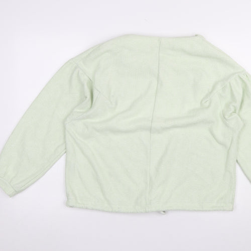 Gallery Women Green Drawstring Cowl Neck Pullover Sweatshirt L