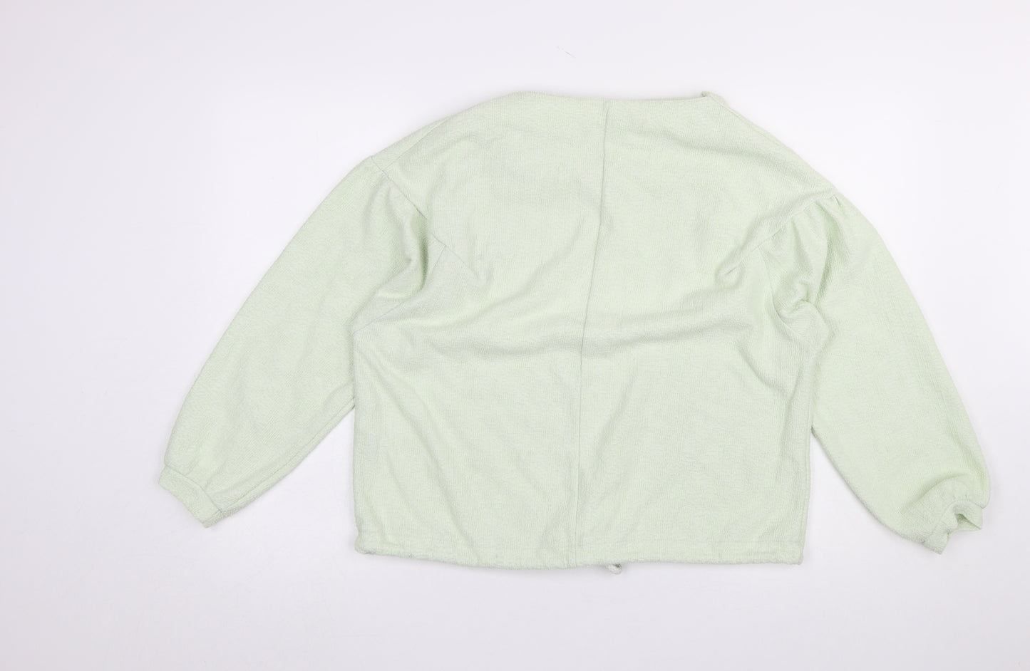 Gallery Women Green Drawstring Cowl Neck Pullover Sweatshirt L